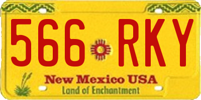 NM license plate 566RKY
