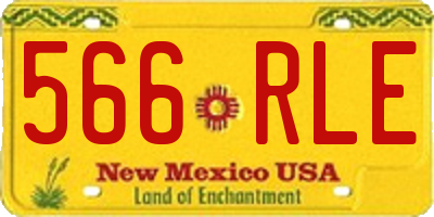 NM license plate 566RLE