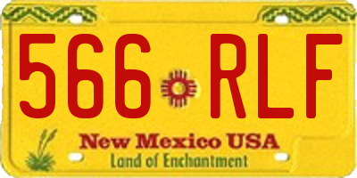 NM license plate 566RLF