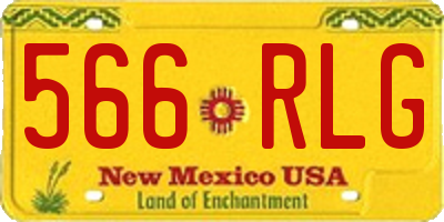 NM license plate 566RLG