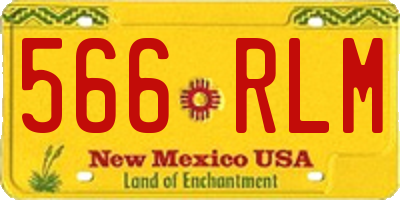 NM license plate 566RLM