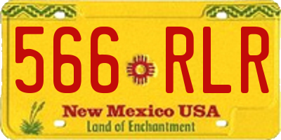 NM license plate 566RLR