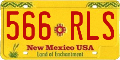 NM license plate 566RLS