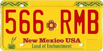 NM license plate 566RMB