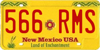NM license plate 566RMS