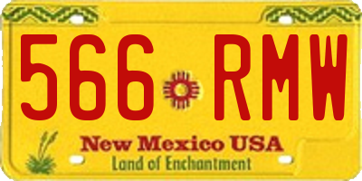 NM license plate 566RMW