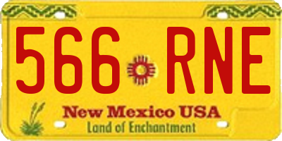 NM license plate 566RNE