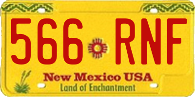 NM license plate 566RNF