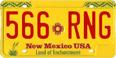 NM license plate 566RNG