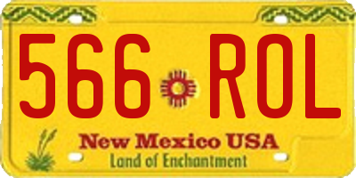 NM license plate 566ROL
