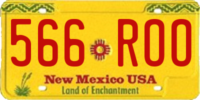 NM license plate 566ROO