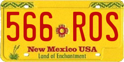 NM license plate 566ROS