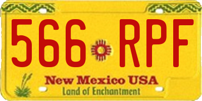 NM license plate 566RPF