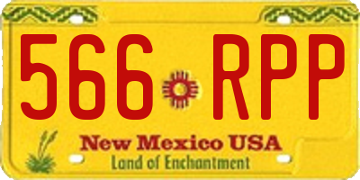 NM license plate 566RPP