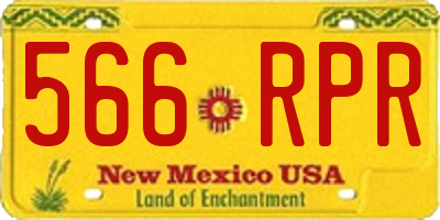 NM license plate 566RPR