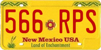 NM license plate 566RPS