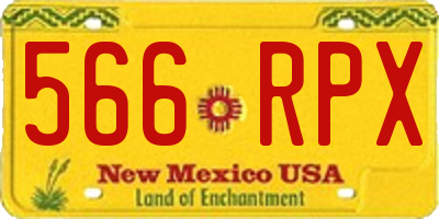 NM license plate 566RPX