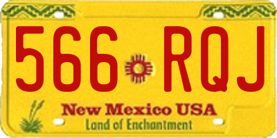 NM license plate 566RQJ
