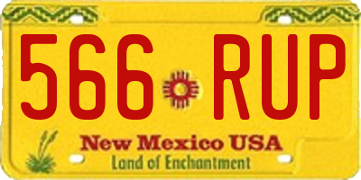 NM license plate 566RUP