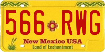 NM license plate 566RWG