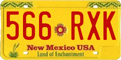 NM license plate 566RXK
