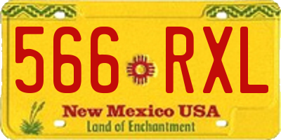 NM license plate 566RXL