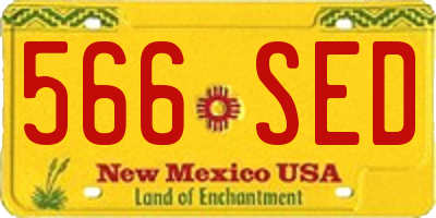 NM license plate 566SED