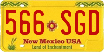 NM license plate 566SGD