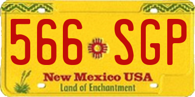 NM license plate 566SGP