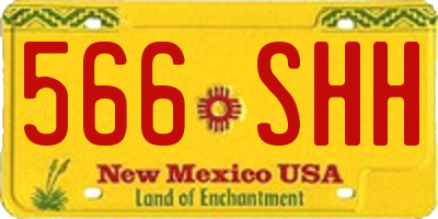 NM license plate 566SHH