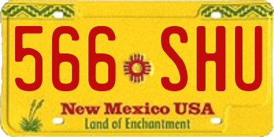 NM license plate 566SHU