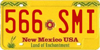 NM license plate 566SMI