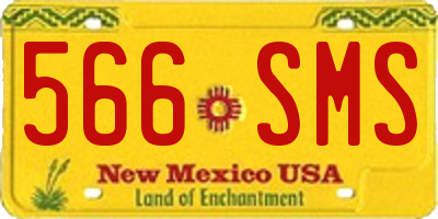 NM license plate 566SMS