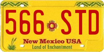 NM license plate 566STD