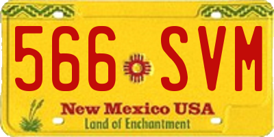 NM license plate 566SVM