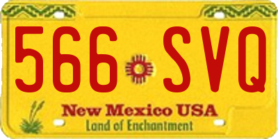 NM license plate 566SVQ