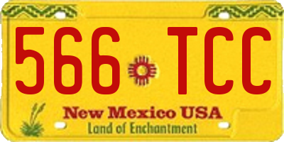 NM license plate 566TCC