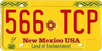 NM license plate 566TCP