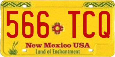 NM license plate 566TCQ