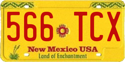 NM license plate 566TCX