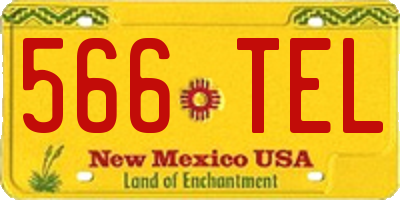 NM license plate 566TEL