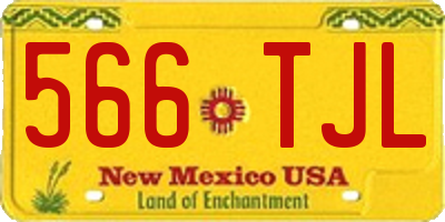 NM license plate 566TJL
