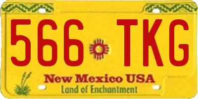 NM license plate 566TKG