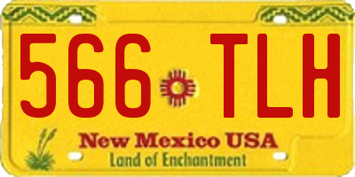 NM license plate 566TLH