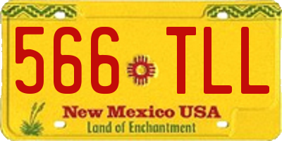 NM license plate 566TLL