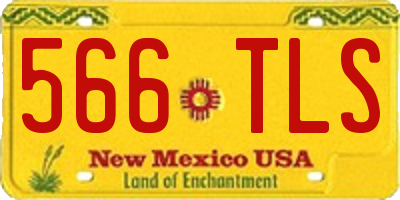 NM license plate 566TLS