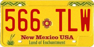 NM license plate 566TLW
