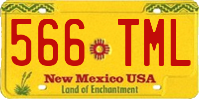 NM license plate 566TML