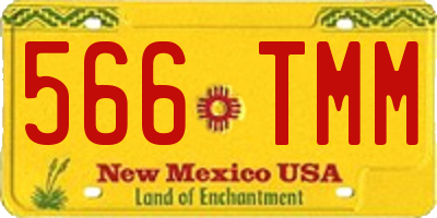 NM license plate 566TMM
