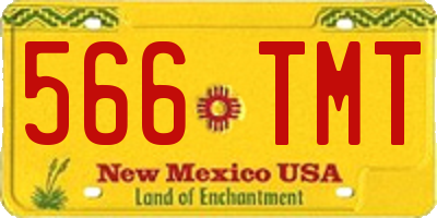 NM license plate 566TMT